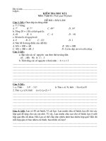 Kiểm tra hk 1 toán 6