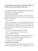 GIẢI PHÁP MỞ RỘNG TÍN DỤNG ĐỐI VỚI DOANH NGHIỆP VỪA VÀ NHỎ TẠI SỞ GIAO DỊCH NHN0  PTNT VIỆT NAM