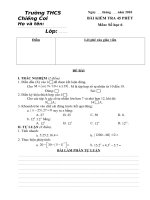 Bài kiểm tra 45 phút Số học 6