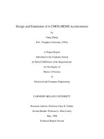 Design and Simulation of A CMOS-MEMS Accelerometer