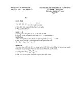 Đè  và đáp án thi Toán 9 Tỉnh