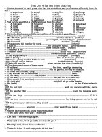 BÀI TẬP ÔN UNIT 4 - 2010 (G9)