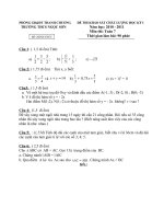 Mẫu đề thi KCL Học Kỳ I Toán 7