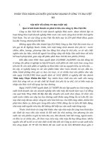 PHÂN TÍCH ĐÁNH GIÁ HIỆU QUẢ KINH DOANH Ở CÔNG TY BIA VIỆT HÀ