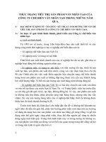 THỰC TRẠNG TIÊU THỤ SẢN PHẨM VÁN NHÂN TẠO CỦA CÔNG TY CHẾ BIẾN VÁN NHÂN TẠO TRONG NHỮNG NĂM QUA