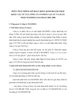 PHÂN TÍCH THỐNG KÊ HOẠT ĐỘNG KINH DOANH NHẬP KHẨU VẬT TƯ CỦA CÔNG TY CỔ PHẦN VẬT TƯ VÀ XUẤT NHẬP MASIMEX GIAI ĐOẠN 2005 2008