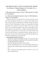 ĐẶC ĐIỂM TỔ CHỨC VÀ QUẢN LÝ DOANH THU CHI PHÍ CỦA CÔNG TY TNHH TẬP ĐOÀN TƯ VẤN ĐẦU TƯ VÀ CÔNG NGHỆ RO