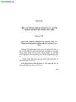 VIỆT NAM TRONG THỜI KÌ XÂY DỰNG VÀ BẢO VỆ TỔ QUỐC XÃ HỘI CHỦ NGHĨA (1975 - 2000)