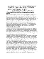 BÀI THAM LUẬN TƯ TƯỞNG HCM