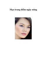 Mẹo trang điểm ngày nóng