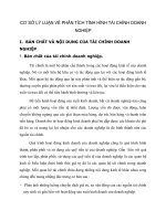 CƠ SỞ LÝ LUẬN VỀ PHÂN TÍCH TÌNH HÌNH TÀI CHÍNH DOANH NGHIỆP