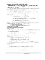 ĐỀ THI HKI KHỐI 12 NĂM 2010-2011(tham khảo)