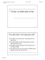 Cổ tức và chính sách cổ tức
