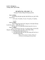 Đề kiểm tra hóa 1t 12