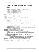 Các chuyên đề ôn tập