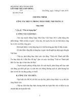 Chương trình công tác tháng 11