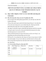 MỘT SỐ GIẢI PHÁP NÂNG CAO HIỆU QUẢ HOẠT ĐỘNG QUẢN LÝ MỐI QUAN HỆ VỚI KHÁCH HÀNG TẠI XÍ NGHIỆP