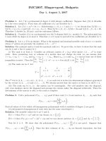 Đề thi Olympic sinh viên thế giới năm 2007