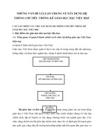 NHỮNG VẤN ĐỀ LÍ LUẬN CHUNG VỀ XÂY DỰNG HỆ THỐNG CHỈ TIÊU THỐNG KÊ GIÁO DỤC BẬC TIỂU HỌC