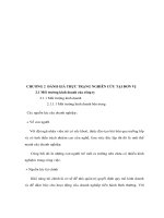 CHƯƠNG 2  ĐÁNH GIÁ THỰC TRẠNG NGHIÊN CỨU TẠI ĐƠN VỊ