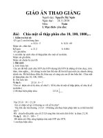 Chia một số thập phân cho 10, 100, 1000,...