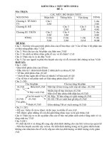 ĐỀ - ĐÁP ÁN 1 TIẾT MỚI