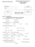 De thi giai doan I toan 8-2009-2010