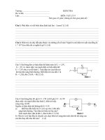 Đề kiểm tra chương Điện học (hay)