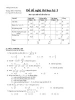 đề tham khảo 1-HK I