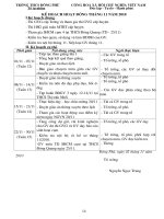 Kế hoạch tổ TN trường THCS Đông Phú tháng 11 năm học 2010-2011