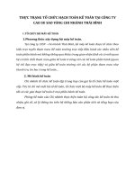 THỰC TRẠNG TỔ CHỨC HẠCH TOÁN KẾ TOÁN TẠI CÔNG TY CAO SU SAO VÀNG CHI NHÁNH THÁI BÌNH