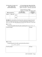 Đề + Đáp án Casio Huế 12 năm 08-09