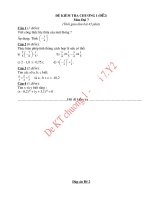 Đề-Đáp án KT chương 1 Đại 7 (D2)
