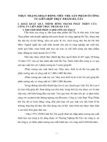 THỰC TRẠNG HOẠT ĐỘNG TIÊU THỤ SẢN PHẨM Ở CÔNG TY LIÊN HỢP THỰC PHẨM HÀ TÂY