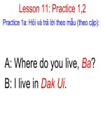 Lesson 11: P1+P2 (hệ 3 năm)