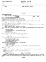 Kiểm tra 1 tiết Vật lí 6 (Kì I)