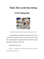 Thuốc điều trị đái tháo đường và tác dụng phụ