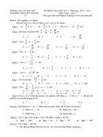 Đề +đáp án HKI toán 7(10-11)