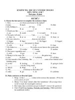 DE THI ANH 7 HKI (2010-2011)