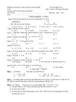 ĐỀ THI HỌC KỲ I_toán 6_HAY đáp án+ma trận
