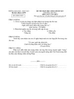 Đề và đáp án môn Ngữ văn 9 năm học 2010-2011