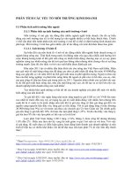 PHÂN TÍCH CÁC YẾU TỐ MÔI TRƯỜNG KINH DOANH