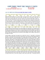 GIỚI THIỆU THUẾ THU NHẬP CÁ NHÂN