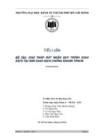 GIẢI PHÁP rút NGẮN QUY TRÌNH GIAO DỊCH tại sàn GIAO DỊCH CHỨNG KHOÁN TPHCM 