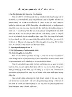 XÂY DỰNG MỘT SỐ CHỈ SỐ TÀI CHÍNH