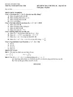 Đề kiểm tra Đại Số_CII