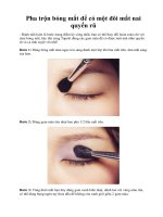 Pha trộn bóng mắt để có một đôi mắt nai quyến rũ