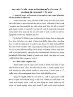 VAI TRÒ CỦA TÍN DỤNG NGÂN HÀNG ĐỐI VỚI KINH TẾ  NGOÀI QUỐC DOANH Ở VIỆT NAM