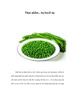 Thực phẩm... hạ huyết áp