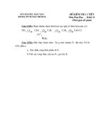 đề kiểm tra hóa 11